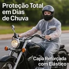 Conjunto Capa de Chuva Transparente com Elásticos Bata Calça Capuz Reutilizável Resistente