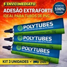 Kit com 3 Colas Polytubes Pulvitec 75g – Adesão Extraforte e Resistência Garantida