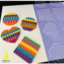 Folha de modelagem /placa textura para chocolate páscoa  pop it fidget cód. 882 Porto formas