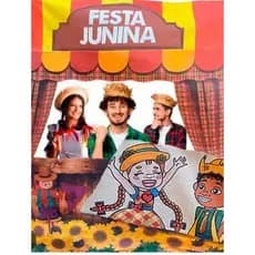 Tnt painel moldura junino decoração festa junina/julina festas de São João tnt 1mx1,40m promoção