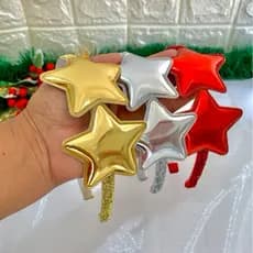 Tiara Infantil Estrela Laço Para Natal Ano Novo Laço Infantil