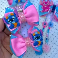 Laço Lilo E Stitch Laço Infantil Stitch Parzinho De Laço Stitch Laço Azul Laço Rosa Laço Temático