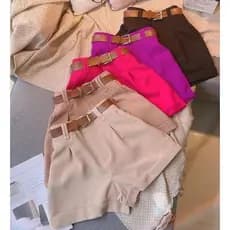 shorts alfaiataria com cinto / shorts social com cinto