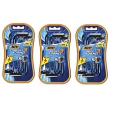 Kit 12 Un - Barbeador BIC Comfort 3 Advance, Pele Normal, 3 Lâminas, Barbeador, Leve 4 Pague 3