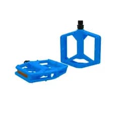 Par De Pedal Azul Bike Bicicleta Compativel Com Gios, Viking e Hupi Plataforma Nylon Rosca Grossa 9/16