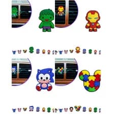 Cheirinho Aromatizador Aromatizante de Carro Colecionável Personagens Mario Hulk Homem de Ferro Sonic Autismo
