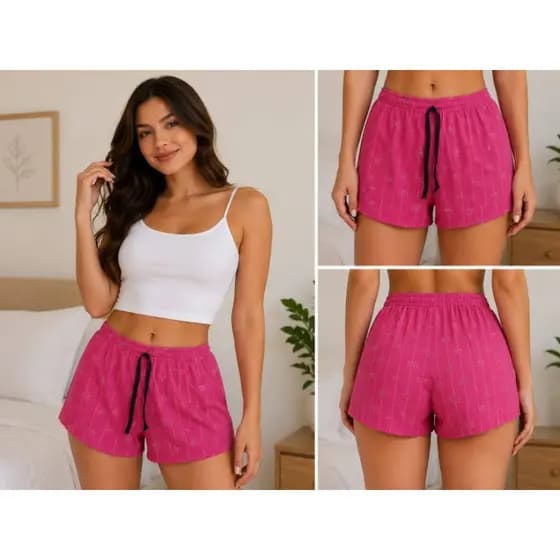 Short Feminino Suede Kit com 2 Peças – Conforto e Estilo para o Dia a Dia