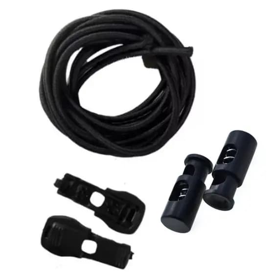 Cadarços Elástico Stretch Triathlom - Preto