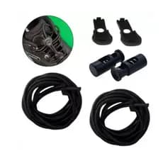 Cadarço Elástico para Tênis Bota Coturno Com Regulagem Stretch Triathlom - Preto