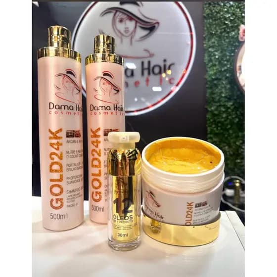 Kit ouro Pós praia-shampoo, condicionador, mascara e Reparador de Pontas