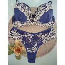 Kit Com 10 Conjuntos de bojo renda bicolor Gabi