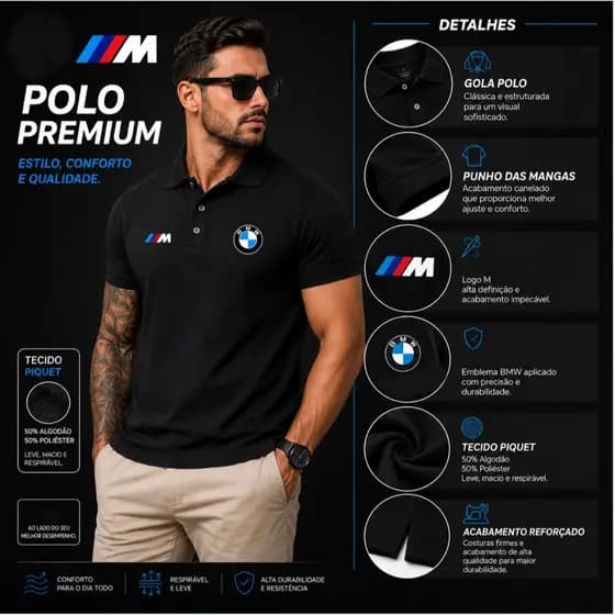 Camisa Masculina Camiseta BMW Premium Blusa Masculina Camisa BMW Camiseta Masculina