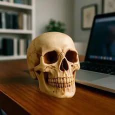 Enfeite Decorativo Caveira Halloween 11cm Modelo Grande
