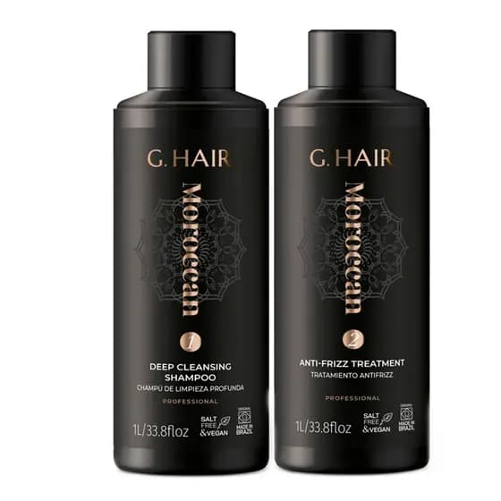 Escova Progressiva Vegana Marroquina 2x1 Litro Ghair Profissional