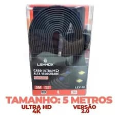 Cabo HDMI EY-10 de 3m, 5m, 10m Ultra Hd Revestimento Duplo Lehmox