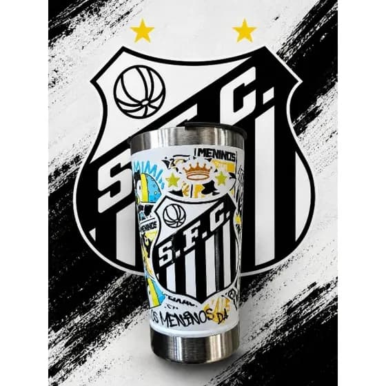 Copo térmico personalizado time 473ml "peixe"