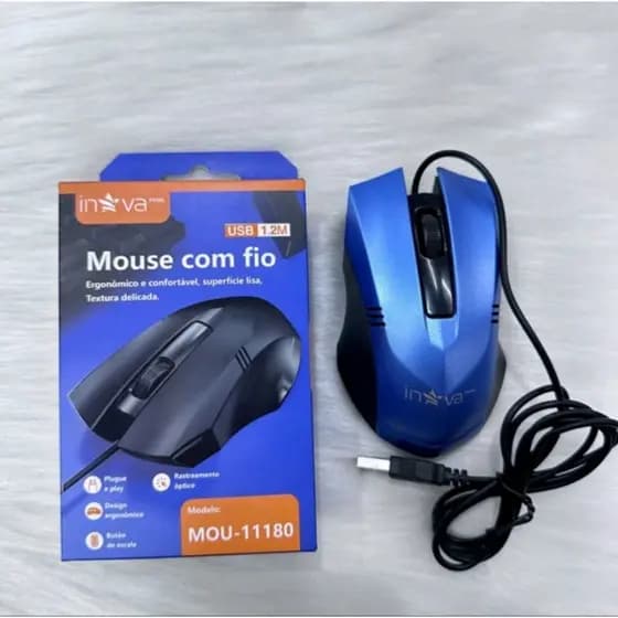 Mouse Óptico com Fio Inova MOU-20057 USB