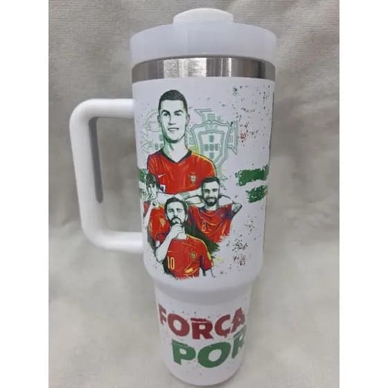 Copo térmico personalizado seleção "Portugal" 1.200ml