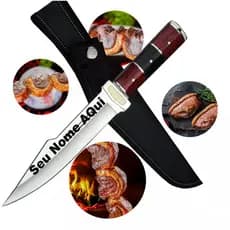 Faca de Churrasco Personalizada do Chefe Corte Cozinha Aço Inox Profissional