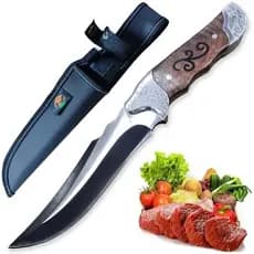 Faca Boa Para Churrasco Colecionador Lâmina Em Inox Excelente Corte Com Bainha