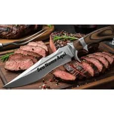 Faca Personalizada Nome Gravação Churrasco Presente com Bainha