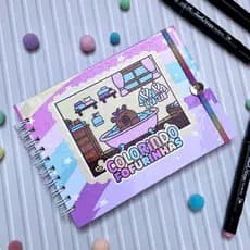 Livro Colorir Fofurinhas | Livro colorir capivara | Livro Colorir Diversos Temas