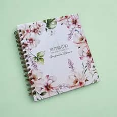 Caderno Personalizado Profissões | Caderno Floral | Caderno 18x21
