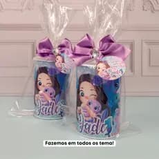 Cofre Personalizado Sereia com embalagem + tag + laço | Lembrancinha de Aniversário | Sereia Baby | Festa Sereia