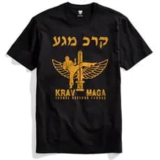 Camiseta Krav Maga Israel Defense Laranja MMA Luta Fight