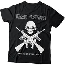 Camiseta Iron Maiden Life And Death Banda De Rock Heavy