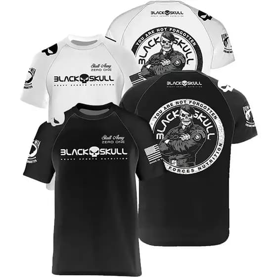 Kit 2 Black Skull Camiseta Original Dry Fit Bope Soldado Luta Atletico exercicios academia Camisa