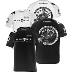 Kit 2 Black Skull Camiseta Original Dry Fit Bope Soldado Luta Atletico exercicios academia Camisa