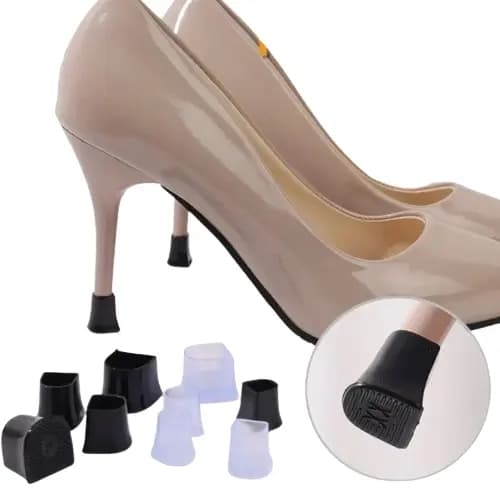 Protetor de salto em silicone antiderrapante silencioso salto de banquete salto agulha salto fechado