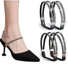Novas alças brilhante  pedras strass regulável para Sapatos Saltos tiras tornozelo Feminino