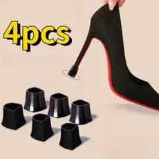 KIT 4 Peças ( 2 pares) Protetores de Salto Preto capa amortecedor para Sapato Stiletto moda feminina