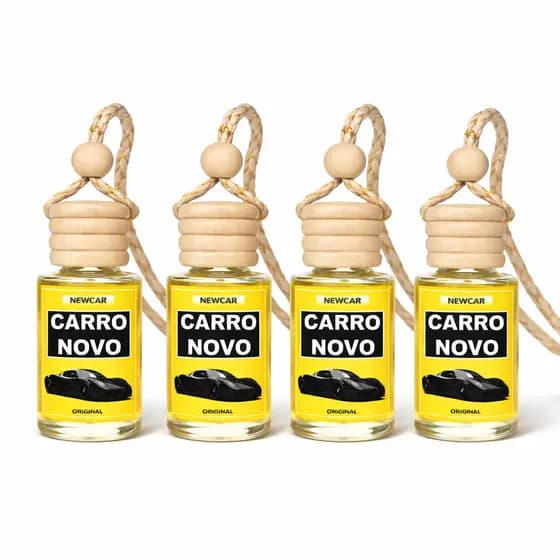 Kit 4 Cheirinho CARRO NOVO Aromatizantes Pingentes Automotivos Importados NEWCAR