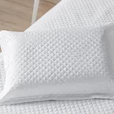 Capa de Travesseiro Impermeavel com Matelado Ultrassonico Branco