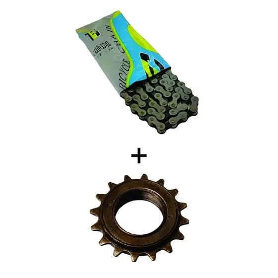 Catraca 16d Catraca Bike Corrente Velocidade Única Kit Promoção