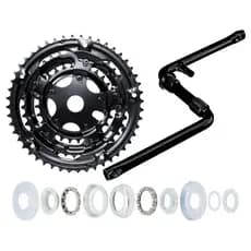 Kit Pedivela Monobloco Bike+Coroa Tripla+Mov. Central 45mm