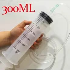 Seringa Grande Extrair Fluidos 300ml Com Mangueira 1m