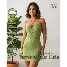 Vestido Curto Feminino Tricot Tomara Que Caia Com Amarração Tubinho Vazado Com Forro Casual Verão