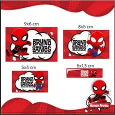 ETIQUETAS ADESIVA ESCOLARES HOMEM ARANHA