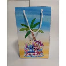 Sacolinha Personalizada Stitch e Angel (PEGUE E MONTE)