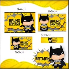 ETIQUETAS ADESIVA ESCOLARES BATMAN.