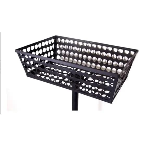 Lixeira de Calçada Rua Retangular Cesto Lixo Resistente a Chuva Em Aço Reforçada 45 X 55 Embutir Envio Imediato
