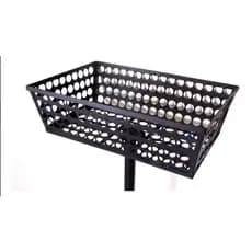 Lixeira de Calçada Rua Retangular Cesto Lixo Resistente a Chuva Em Aço Reforçada 45 X 55 Embutir Envio Imediato