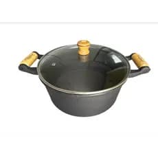 Panela De Ferro Fundido Caçarola 14cm Com Tampa De Vidro