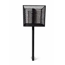 Lixeira de Calçada Rua Quadrada Cesto Lixo Resistente a Chuva Em Aço Reforçada 35x35 Embutir Envio Imediato