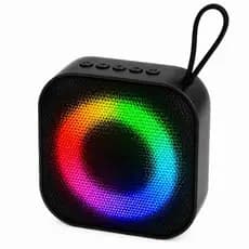 Caixa de Som Bluetooth Grasep Box - Conexão Bluetooth 5.0, Karaokê e Iluminação LED/Caixa De Som Bluetooth Portátil/