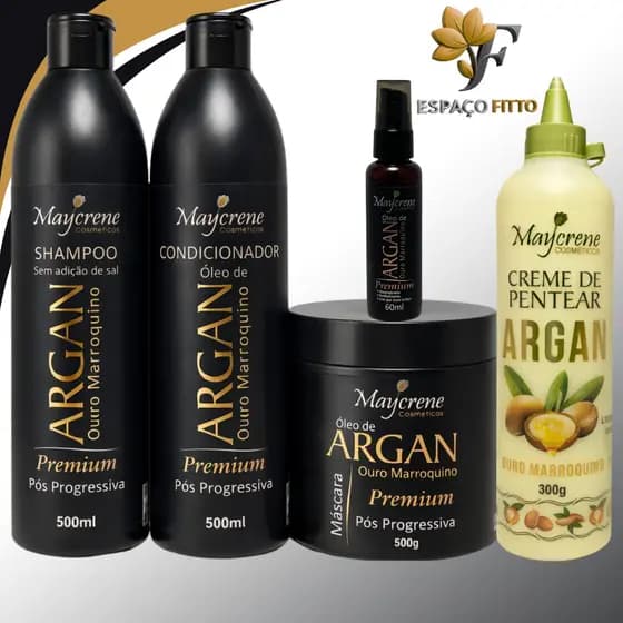 MONTE SEU KIT ARGAN SHAMP+COND+MASCARA+OLEO REPARADOR+CREME PENTEAR